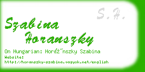 szabina horanszky business card